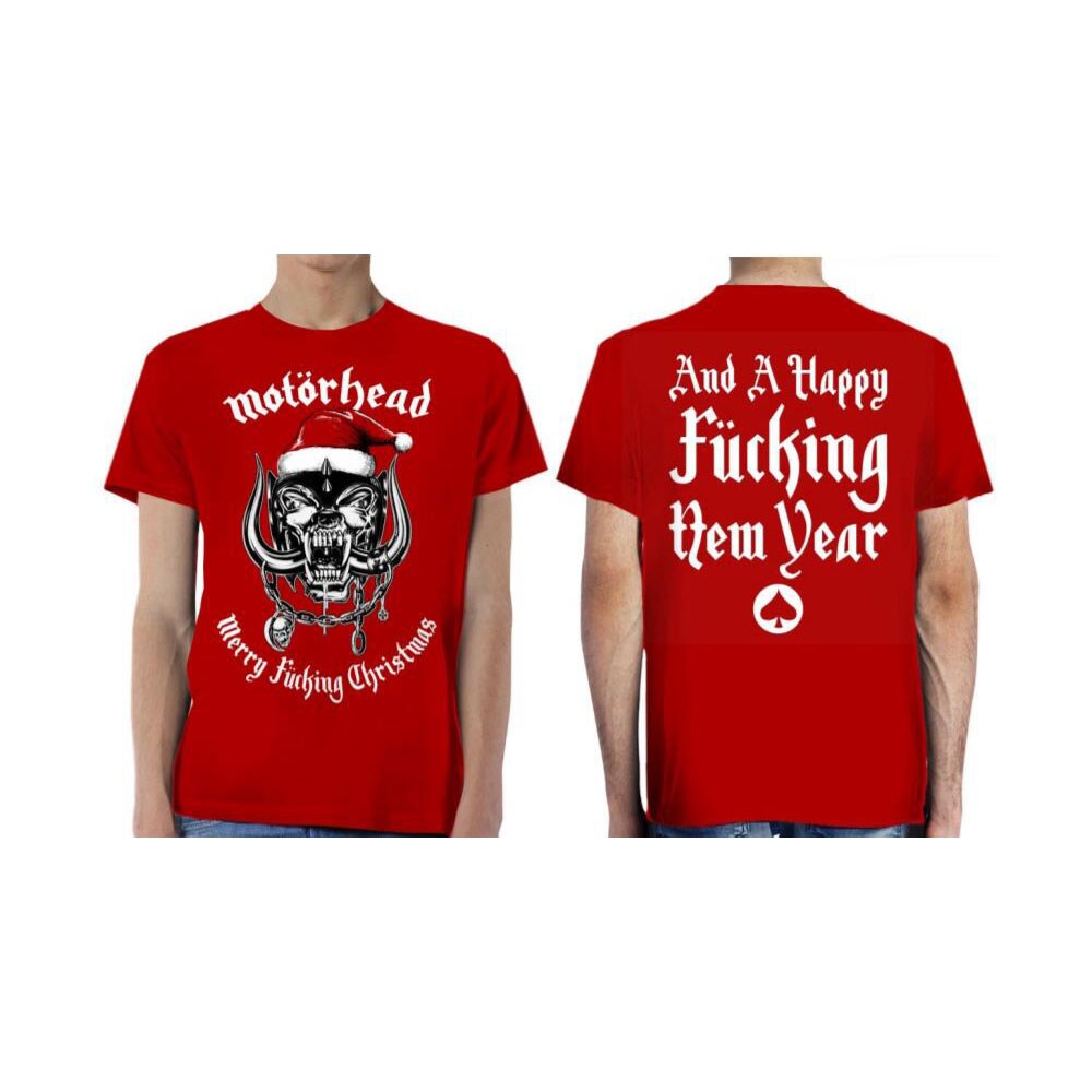Motorhead Unisex T-Shirt: Christmas 2017 (Back Print) (Small)