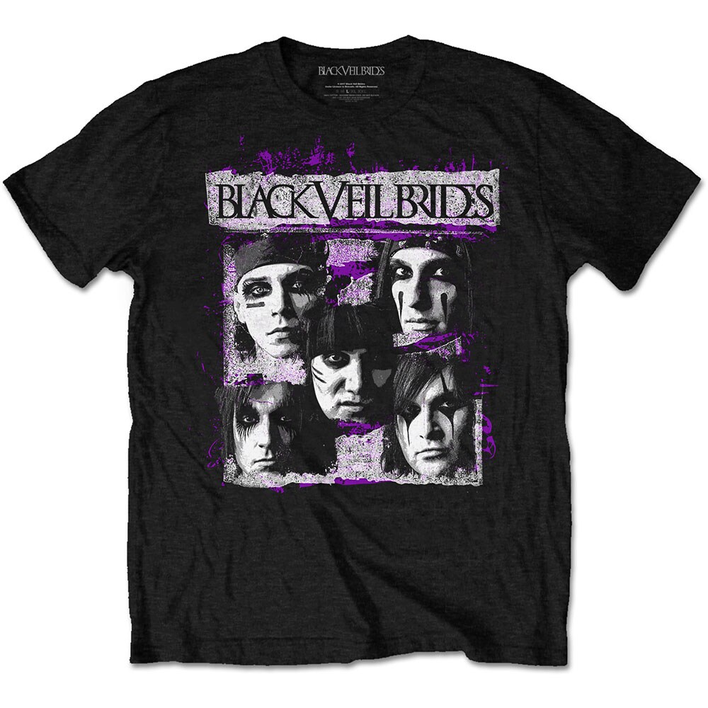 Black Veil Brides Unisex T-Shirt: Grunge Faces (Medium) - 2