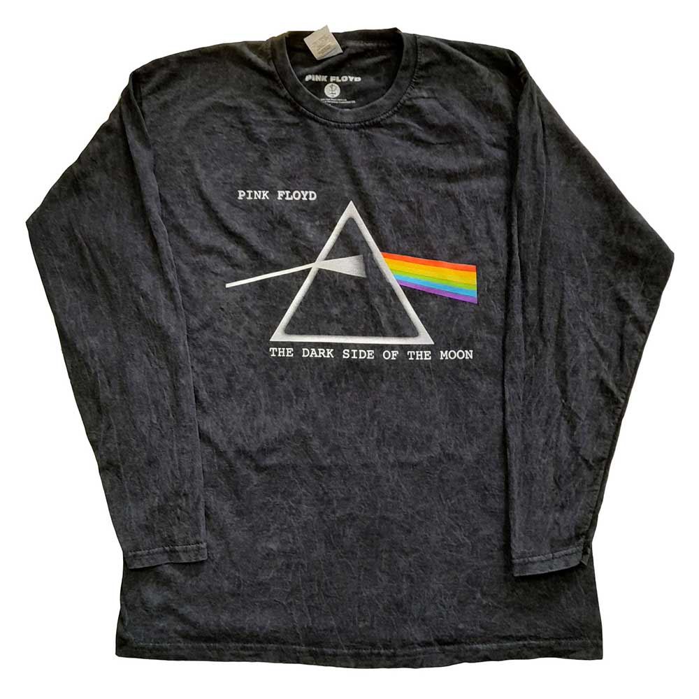 Pink Floyd Unisex Long Sleeved T-Shirt: Dark Side Of The Moon Courier (Dip-Dye) (Small)