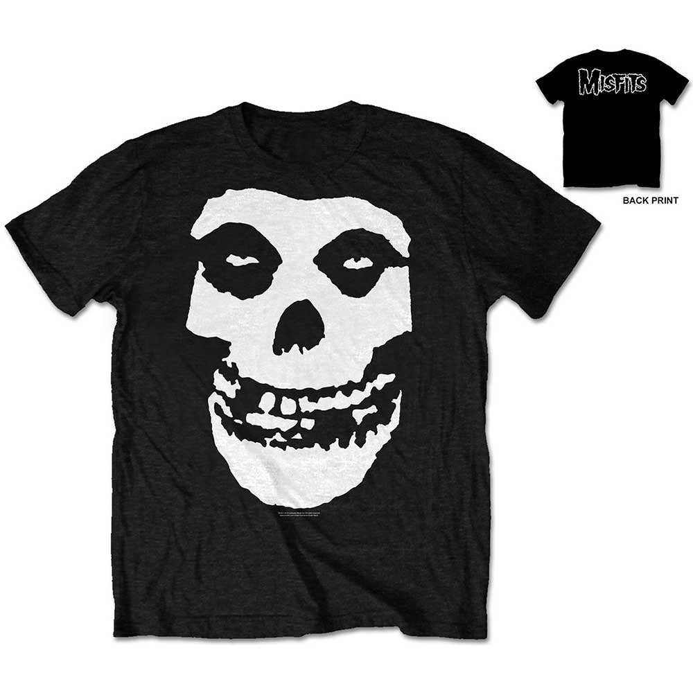 Misfits Unisex T-Shirt: Classic Fiend Skull (Back Print) (Small)