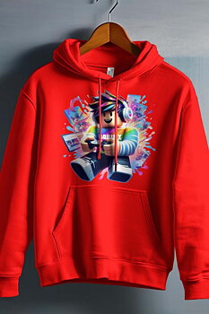 Roblox Barn Hoodie - Unisex - Multiscreen - Röd