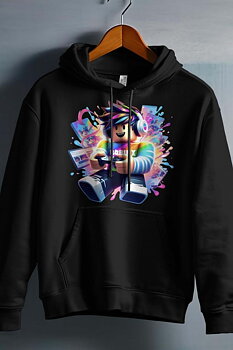Roblox Barn Hoodie - Unisex - Multiscreen - Svart