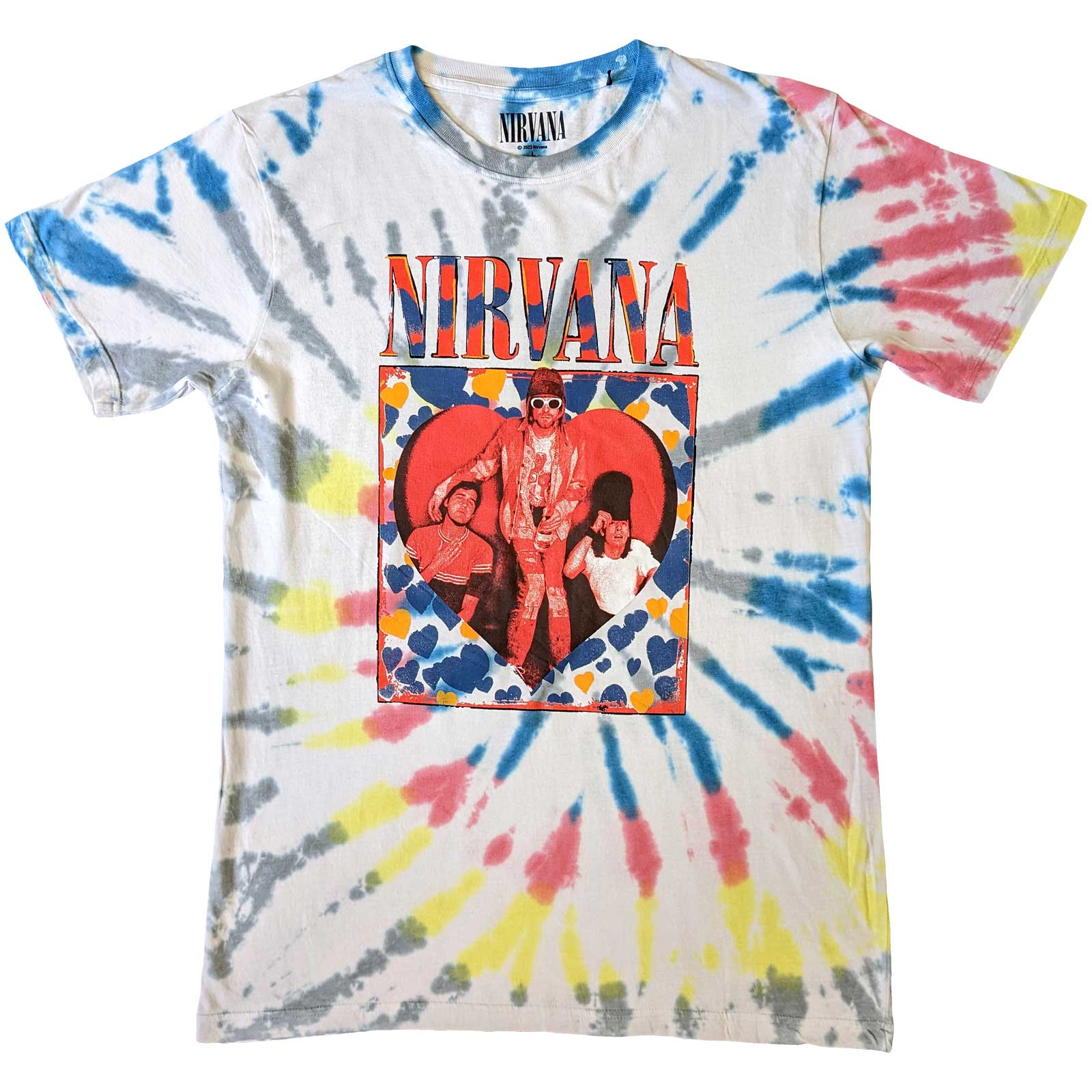 Nirvana Unisex T-Shirt: Heart (Wash Collection) (Small)