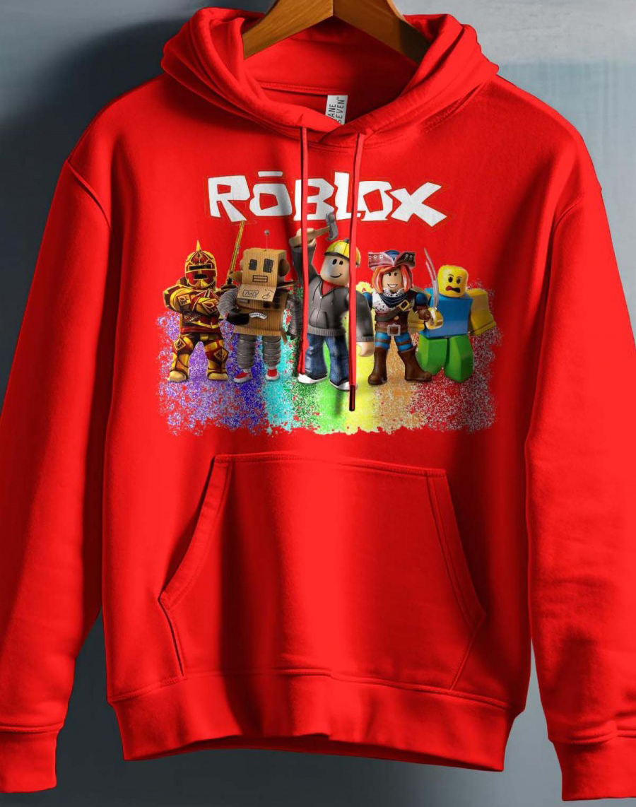 Roblox Barn Hettegenser - Unisex - Rob Friends - Rød