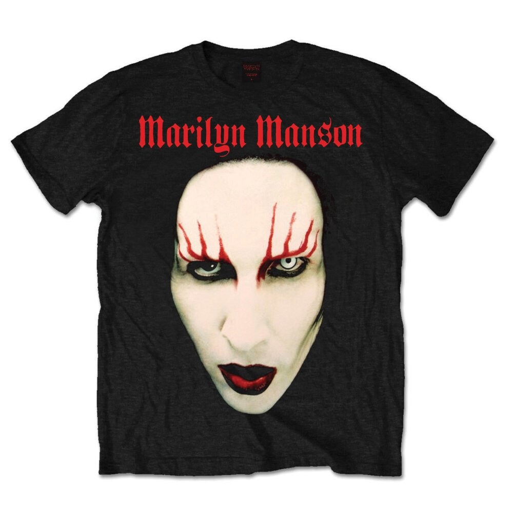Marilyn Manson Unisex T-Shirt: Red Lips (Medium) - 2