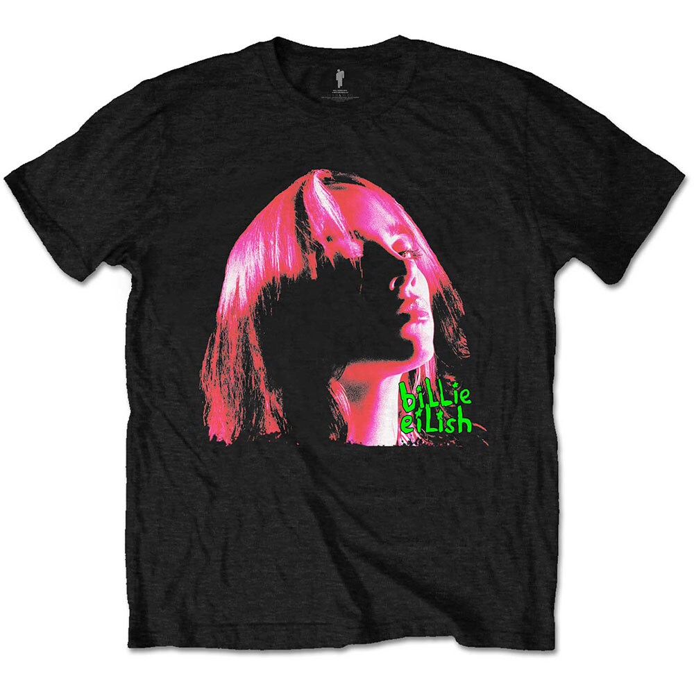 Billie Eilish Unisex T-Shirt: Neon Shadow Pink (X-Large)