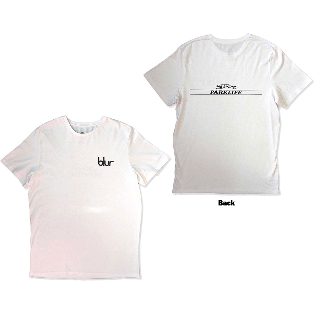 Blur Unisex T-Shirt: Pocket Blur / Parklife (White) (Back Print) (X-Large)