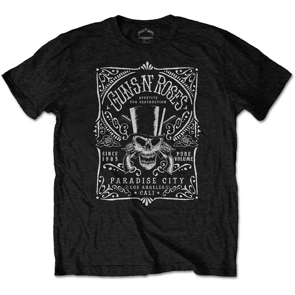 Guns N' Roses Unisex T-Shirt: Bourbon Label (Medium) - 2