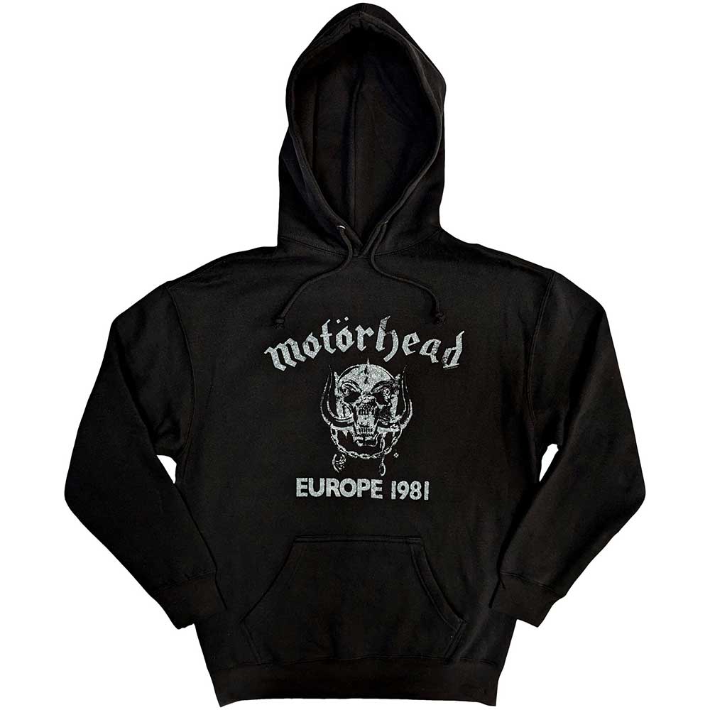 Motorhead Unisex Pullover Hoodie: Europe '81 (Large)