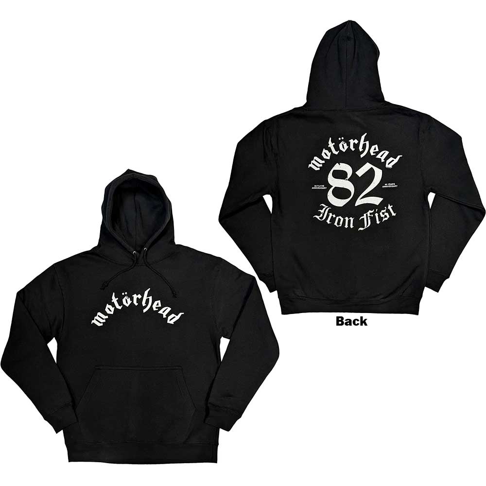 Motorhead Unisex Pullover Hoodie: Iron Fist '82 (Back Print) (Large)