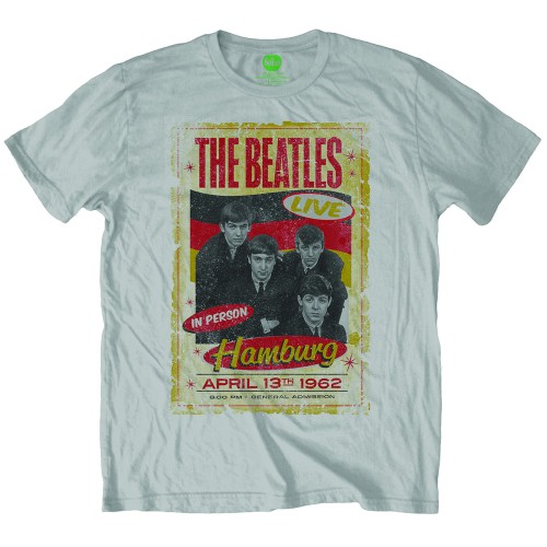 The Beatles Unisex T-Shirt: Hamburg Poster 1962 (Small)