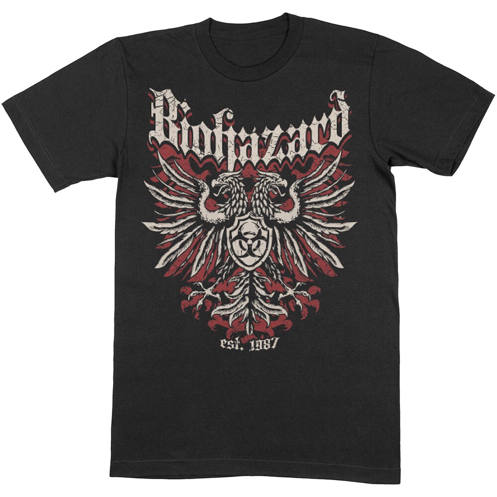 Biohazard Unisex T-Shirt: Crest (Small)