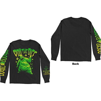 Disney Unisex Long Sleeved T-Shirt: The Nightmare Before Christmas Roll The Dice (Sleeve Print) (Small)