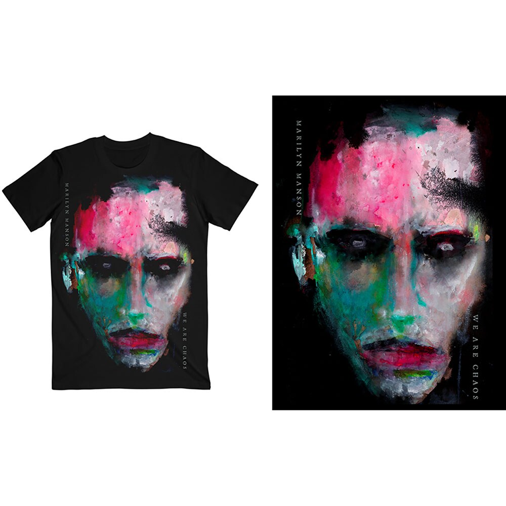 Marilyn Manson Unisex T-Shirt: We Are Chaos Cover (X-Large)
