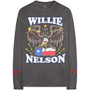 Willie Nelson Unisex Long Sleeved T-Shirt: Texan Pride (Sleeve Print) (X-Large)