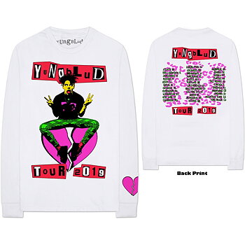 Yungblud Unisex Long Sleeved T-Shirt: Tour (Back & Sleeve Print) (X-Large)