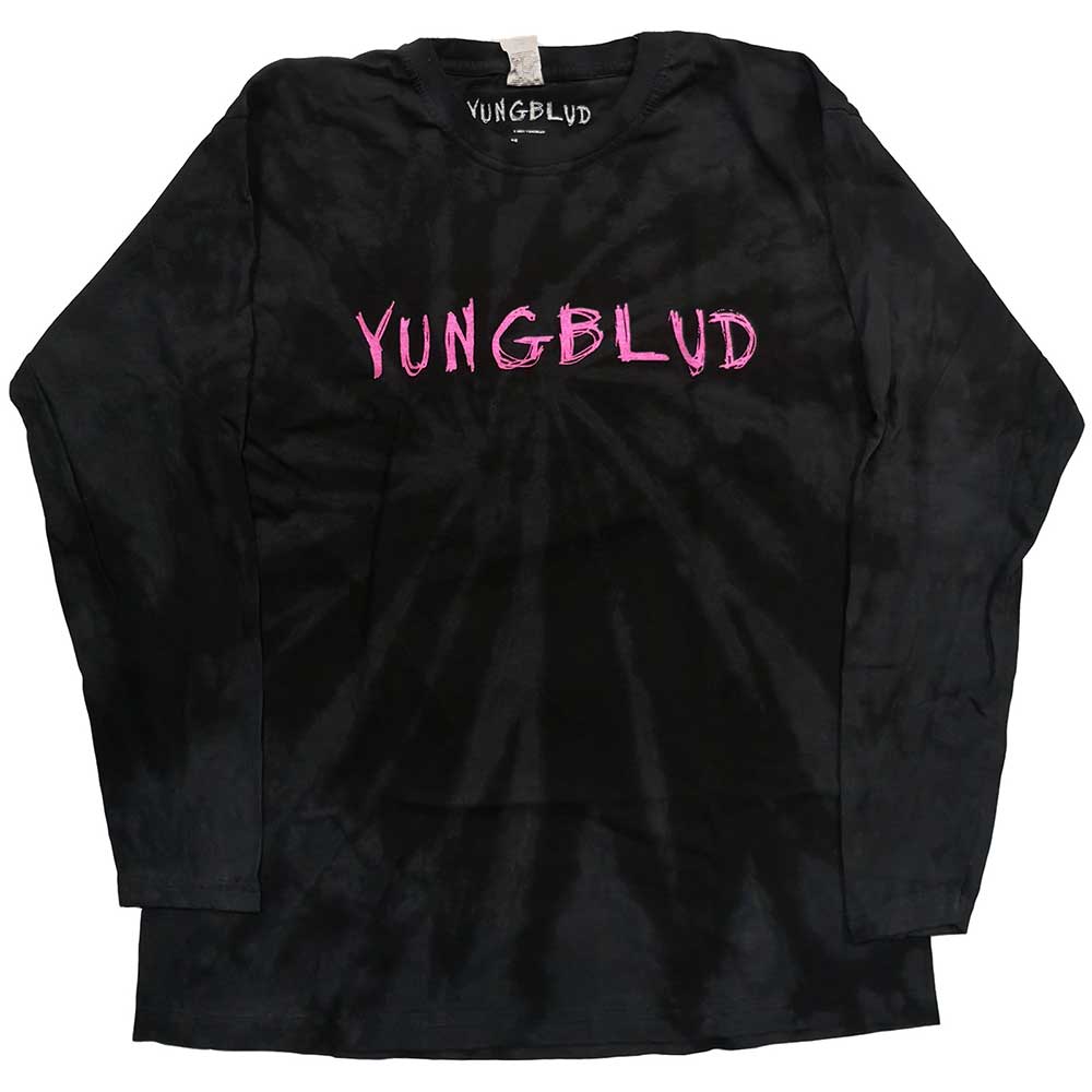 Yungblud Unisex Long Sleeved T-Shirt: Scratch Logo (Dip-Dye) (Small)