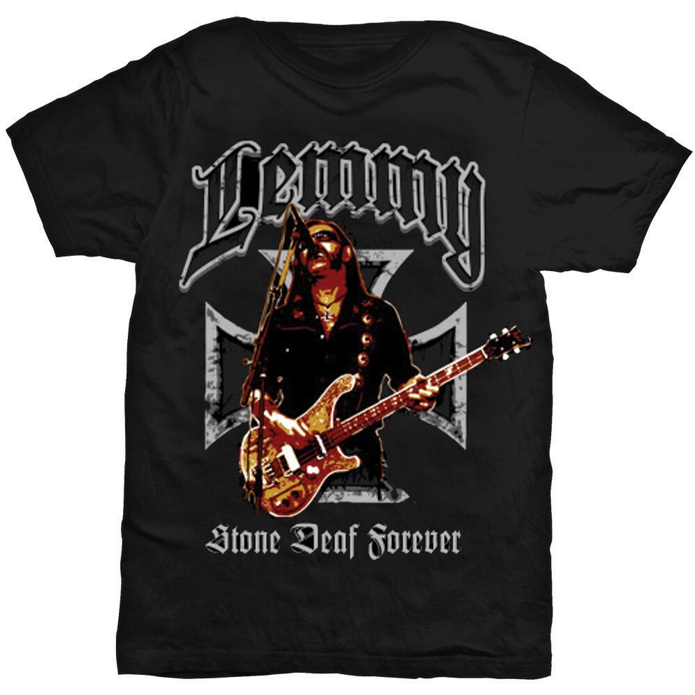Lemmy Unisex T-Shirt: Iron Cross Stone Deaf Forever (Small) - 2