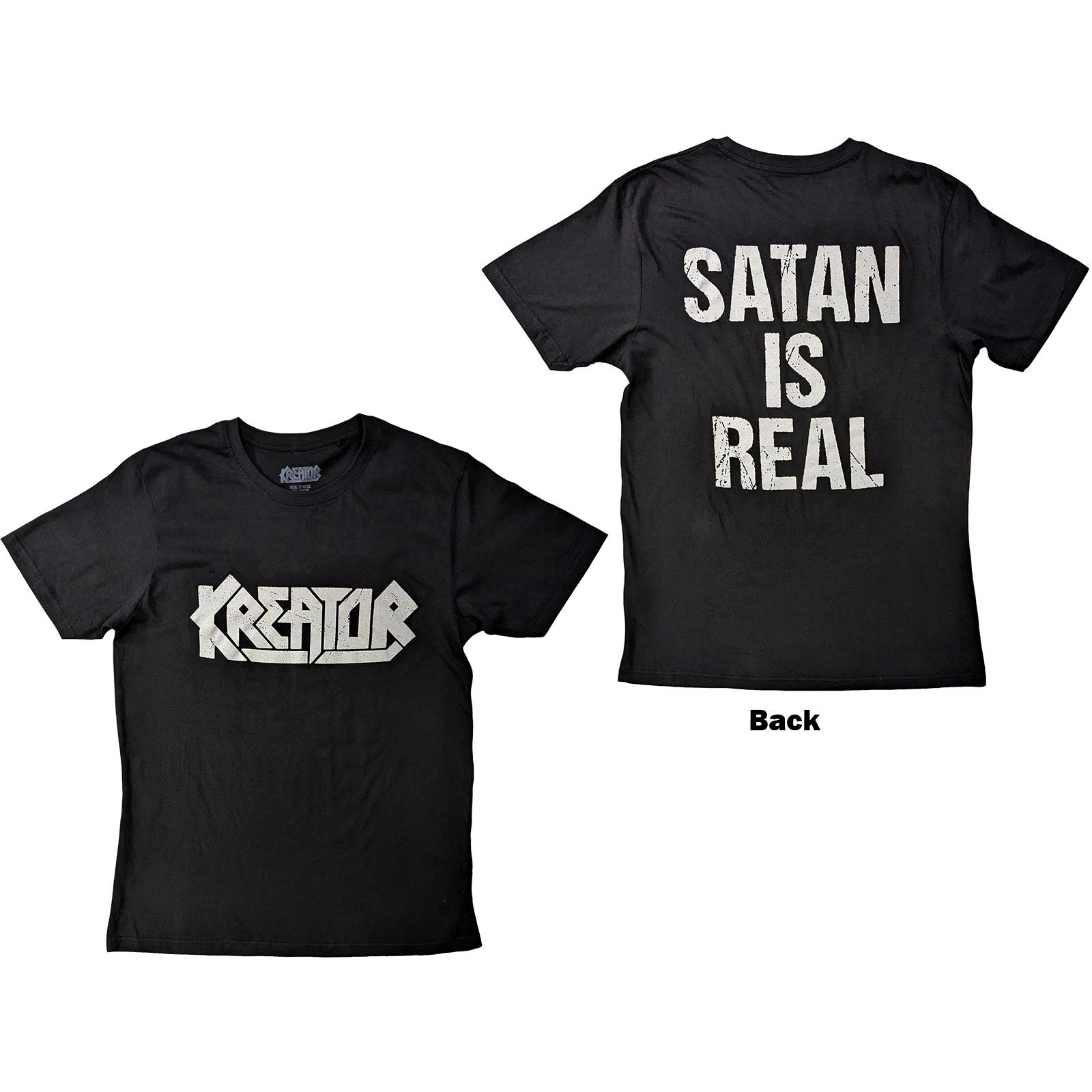 Kreator Unisex T-Shirt: Satan Is Real (Back Print) (Medium)