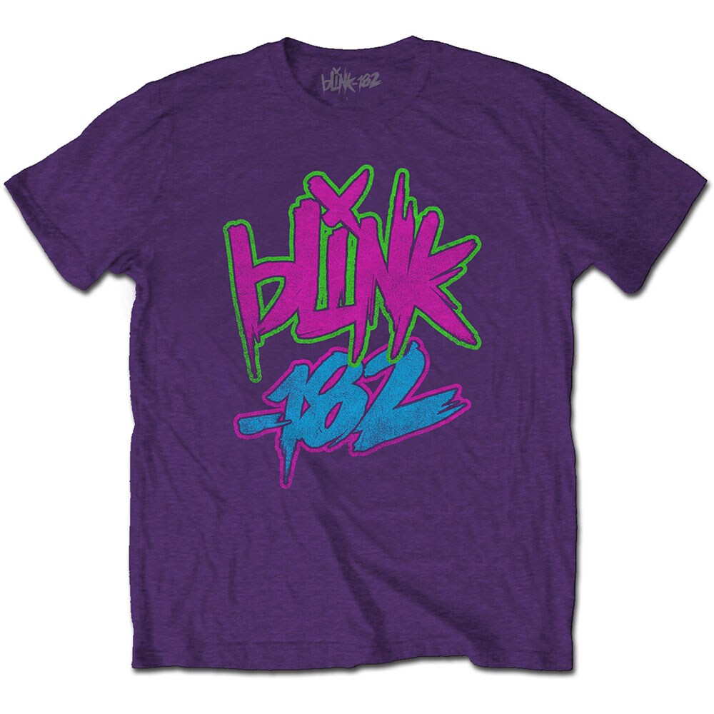 Blink-182 Unisex T-Shirt: Neon Logo (X-Large)