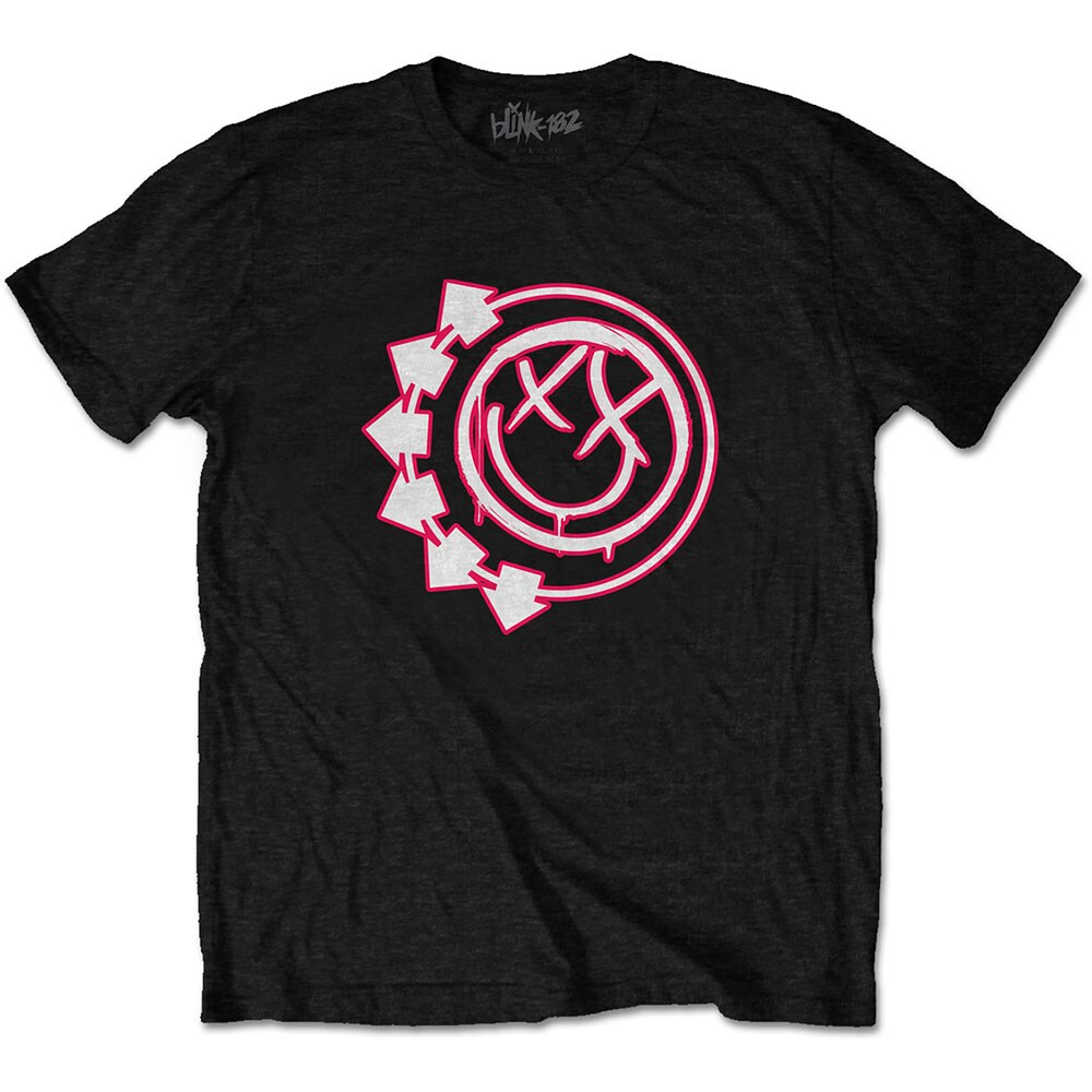 Blink-182 Unisex T-Shirt: Six Arrow Smiley (Large)