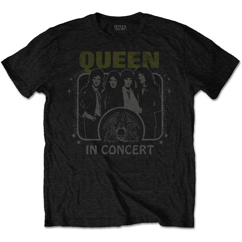 Queen Unisex T-Shirt: In Concert (Medium)