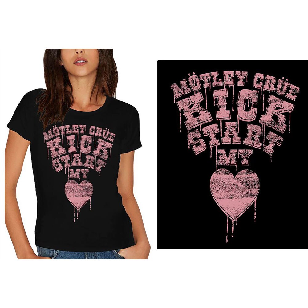 Motley Crue Ladies T-Shirt: Kick Start 