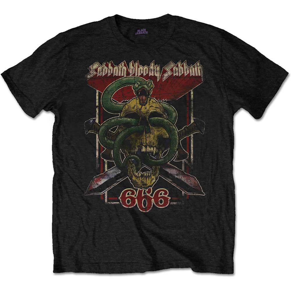 Black Sabbath Unisex T-Shirt: Bloody Sabbath 666 (Medium)