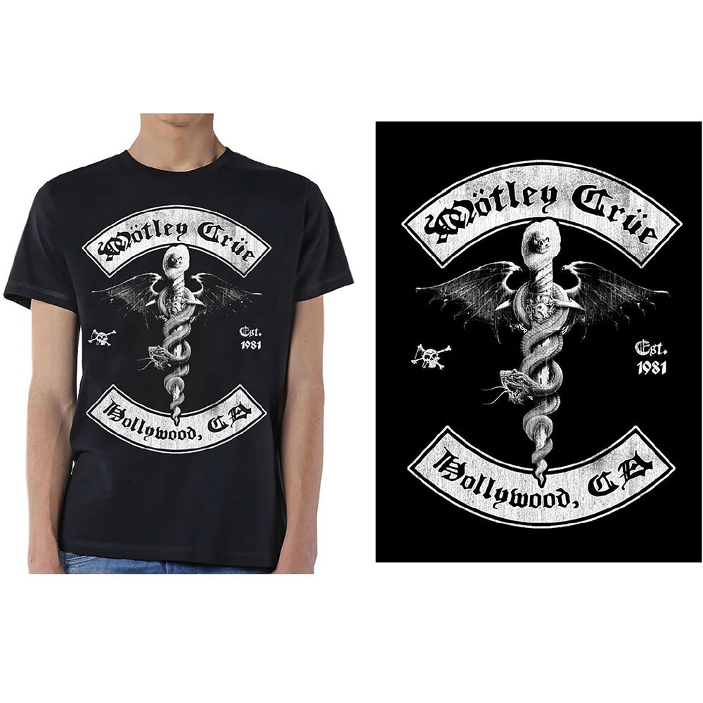 Motley Crue Unisex T-Shirt: Feelgood Hollywood Revision (Small)