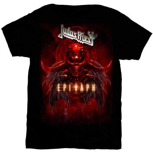 Judas Priest Unisex T-Shirt: Epitaph Red Horns (Small) - 2