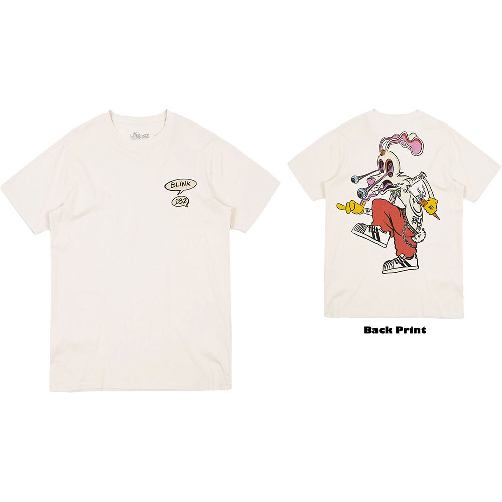 Blink-182 Unisex T-Shirt: Roger Rabbit (Back Print) (Small)