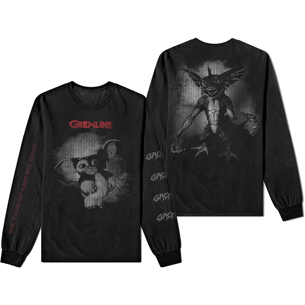 Warner Bros Unisex Long Sleeved T-Shirt: Gremlins Graphic (Large)