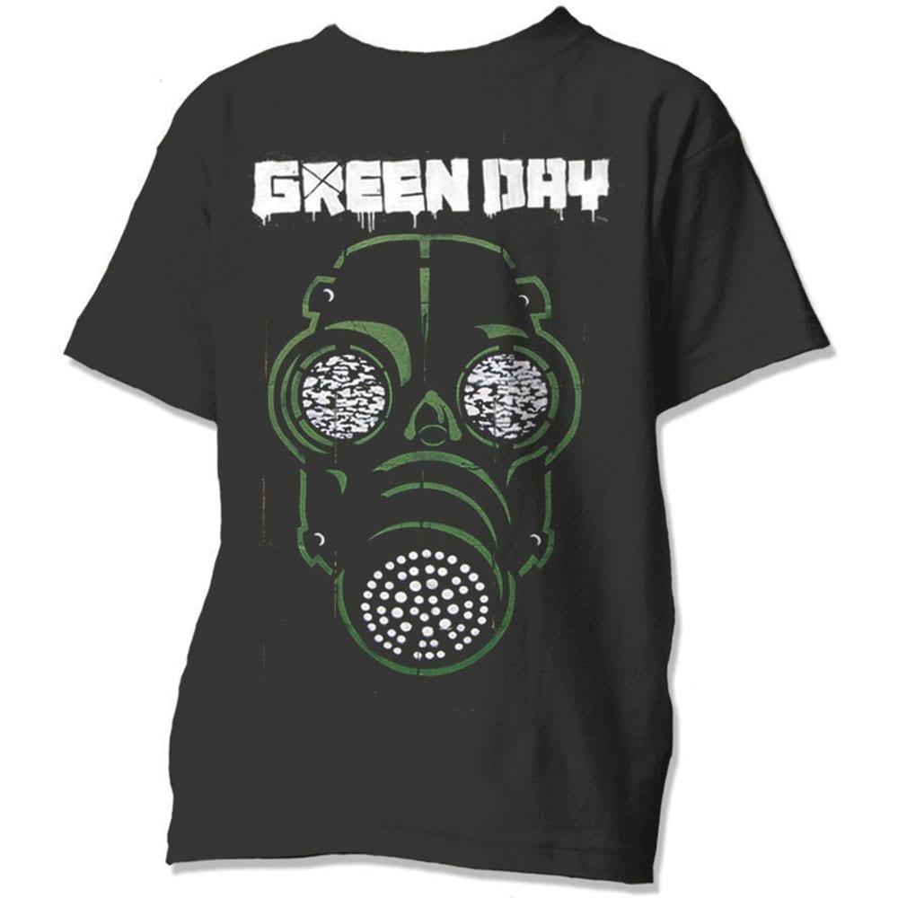 Green Day Unisex T-Shirt: Green Mask (Small) - 2