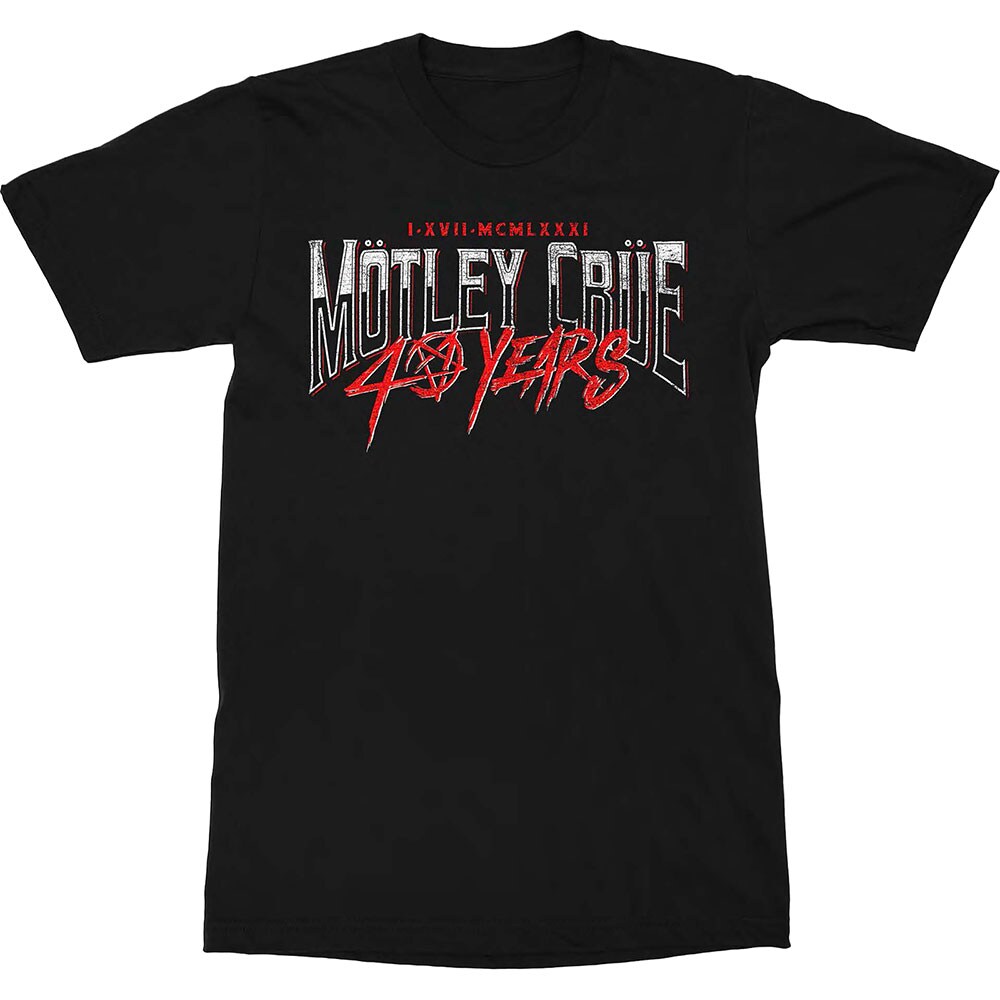 Motley Crue Unisex T-Shirt: 40 Years (X-Large)