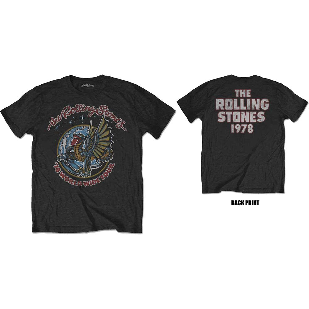The Rolling Stones Unisex T-Shirt: Dragon '78 (Back Print) (Medium) - 2