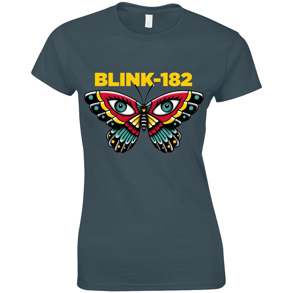 Blink-182 Ladies T-Shirt: Butterfly (XX-Large)