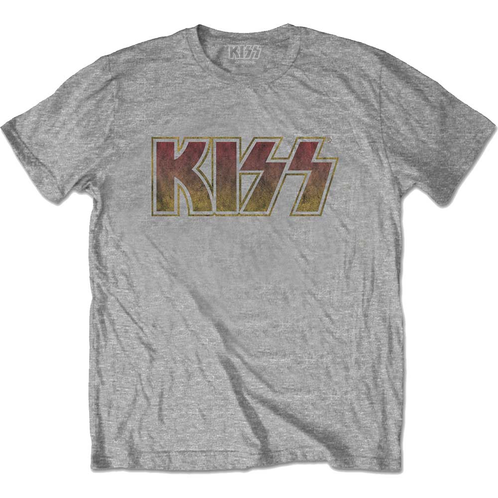 KISS Unisex T-Shirt: Vintage Classic Logo (Large)