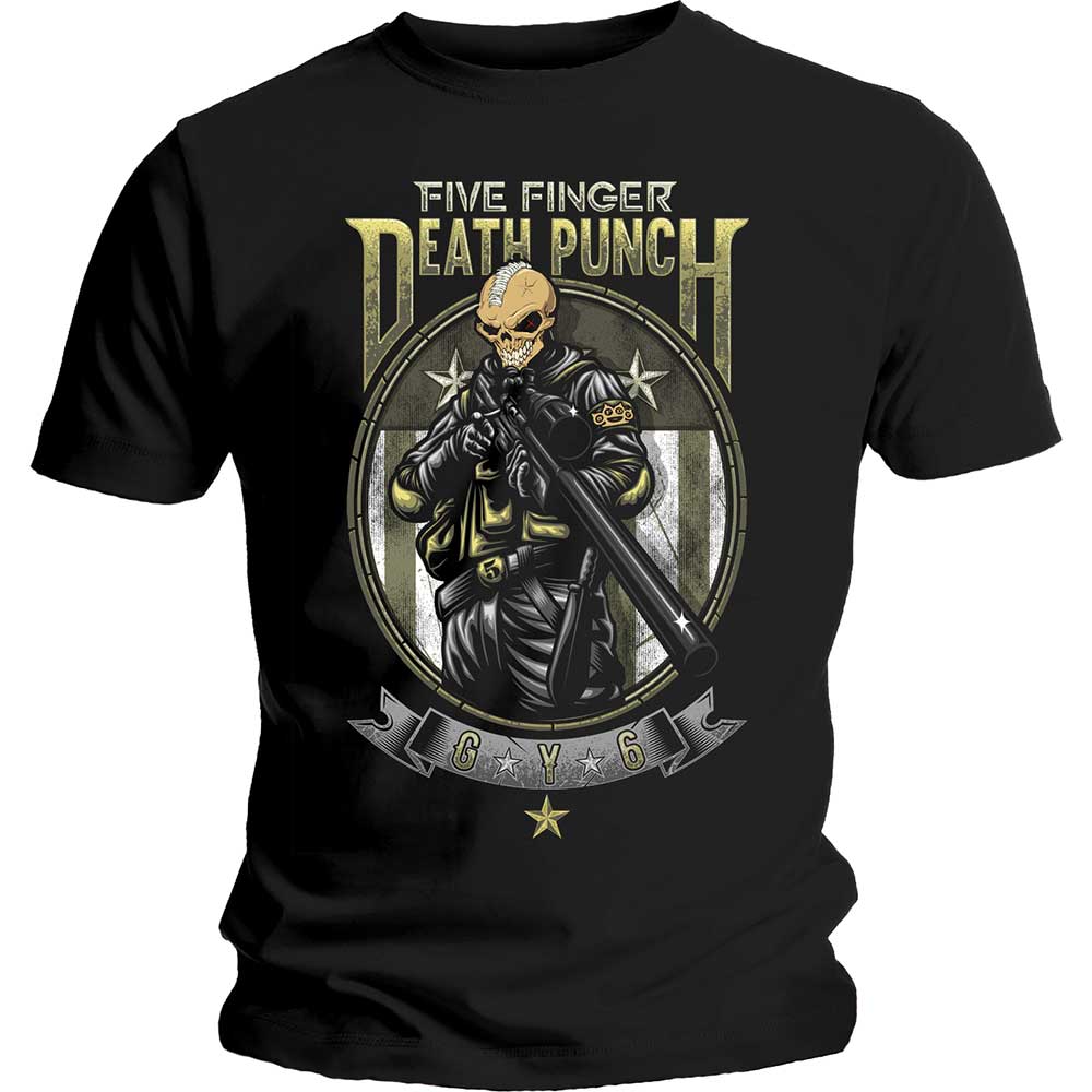 Five Finger Death Punch Unisex T-Shirt: Sniper (Large)