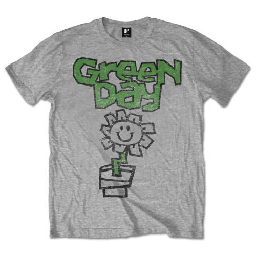Green Day Unisex T-Shirt: Flower Pot (Small)