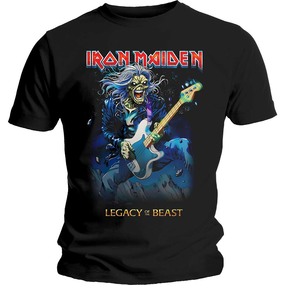 Iron Maiden Unisex T-Shirt: Eddie on Bass (Medium) - 2