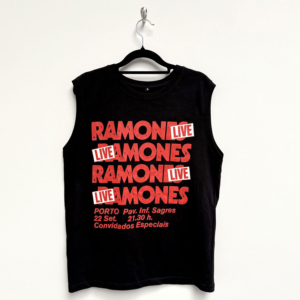 Ramones Unisex Tank T-Shirt: Concert (Black) (Small)