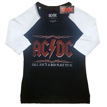 AC/DC Ladies Raglan T-Shirt: Hell Ain't A Bad Place (XX-Large)