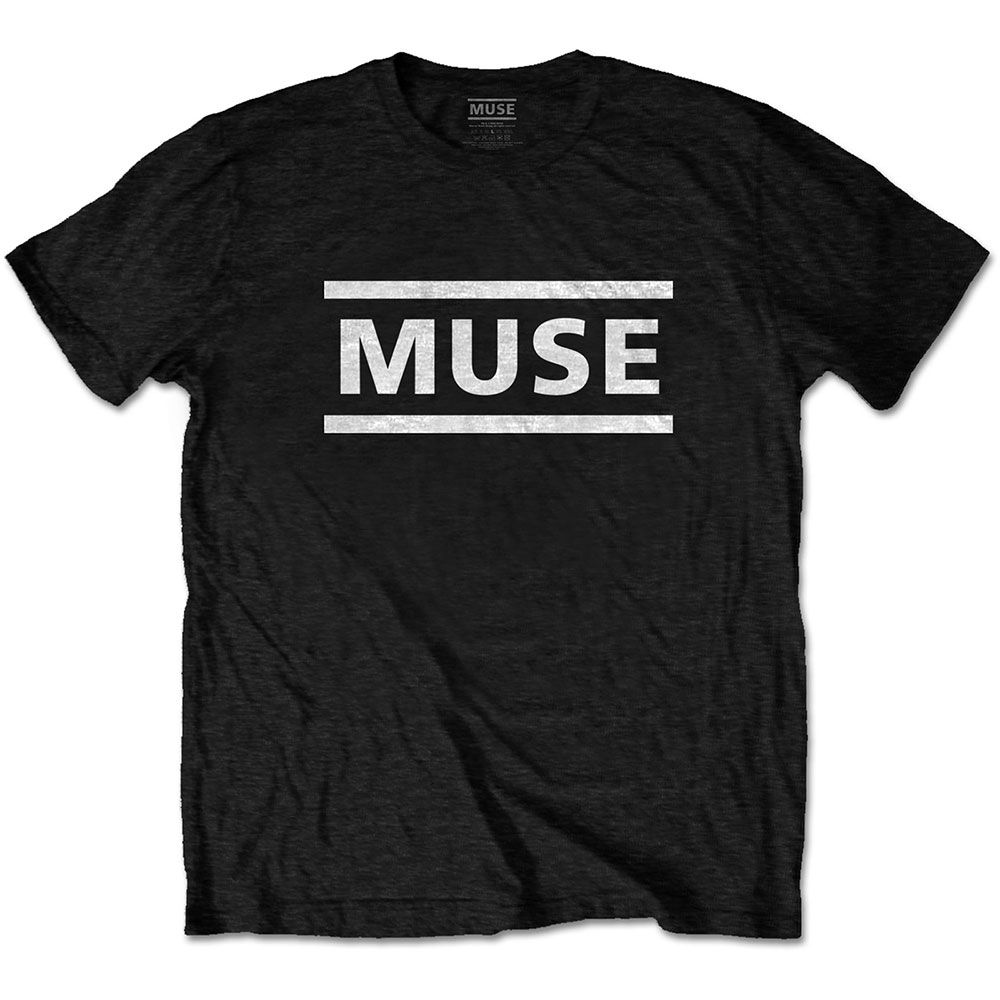 Muse Unisex T-Shirt: White Logo (Large)