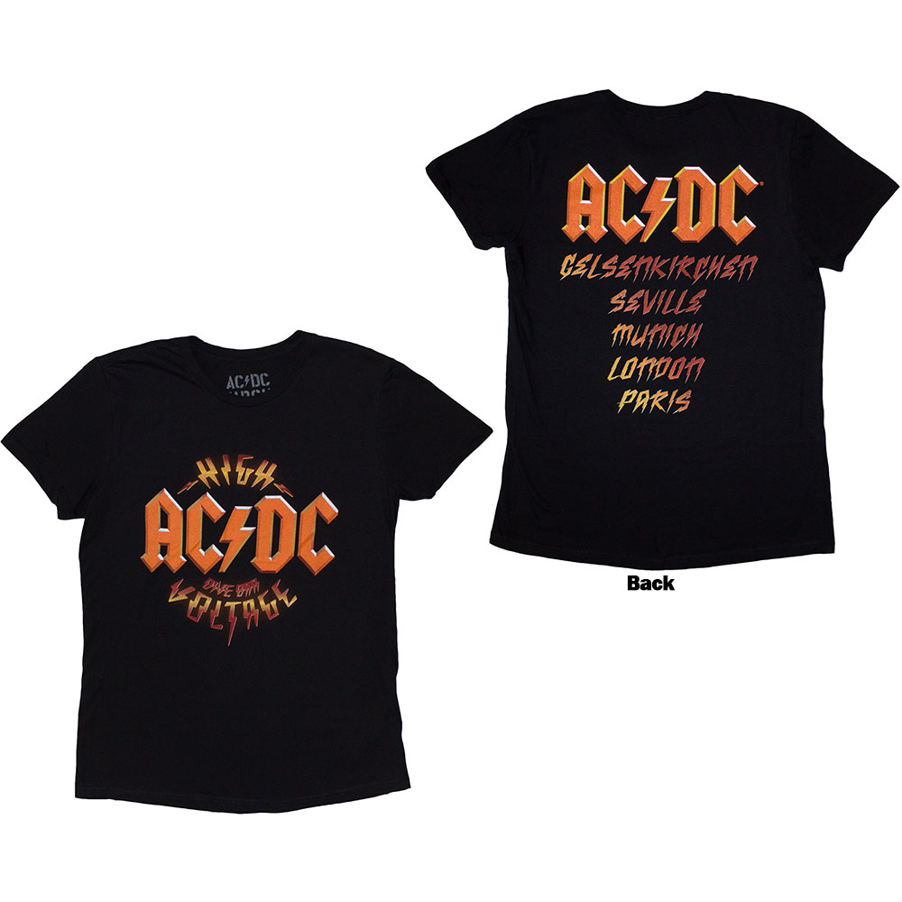 AC/DC Ladies T-Shirt: High Voltage Dive Bar (Back Print & Ex-Tour) (Small)
