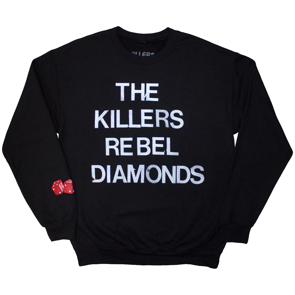 The Killers Unisex Sweatshirt: Tour '24 Rebel Diamonds Stacked (Black) (Ex-Tour) (Large)