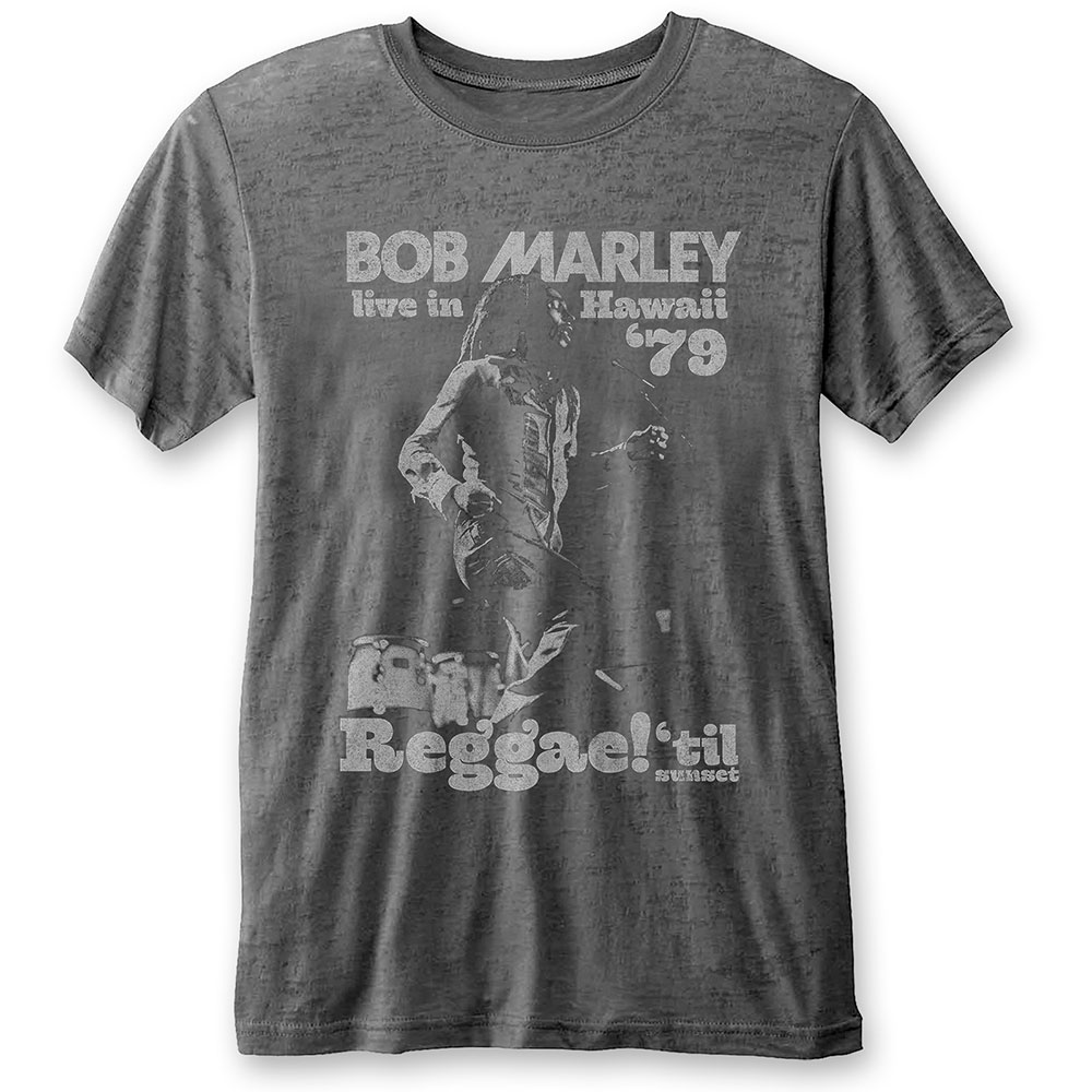 Bob Marley Unisex Burn Out T-Shirt: Hawaii (Small)