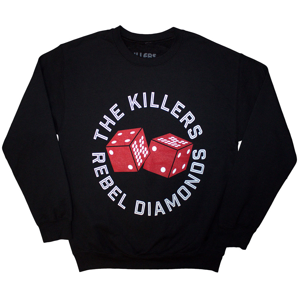 The Killers Unisex Sweatshirt: Tour '24 Rebel Diamonds Dice (Black) (Ex-Tour) (Medium)