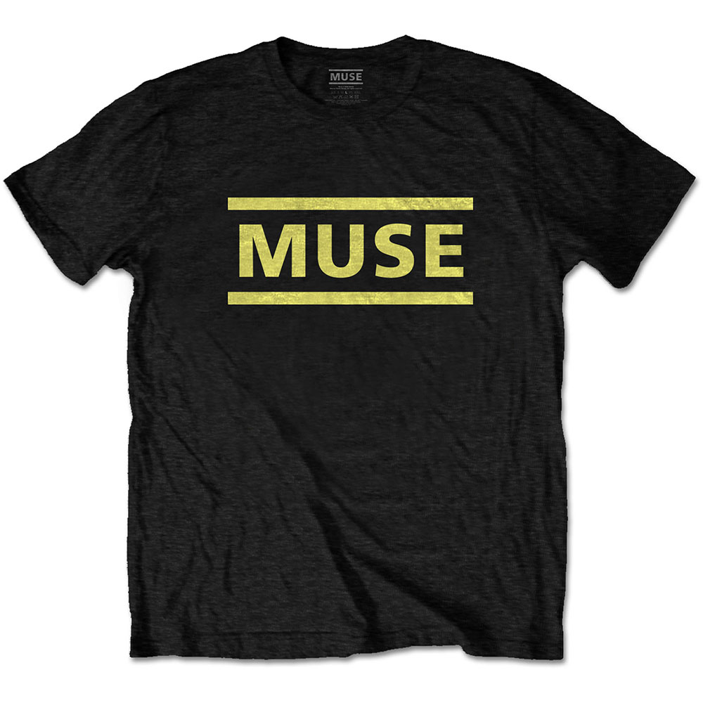 Muse Unisex T-Shirt: Yellow Logo (XX-Large)