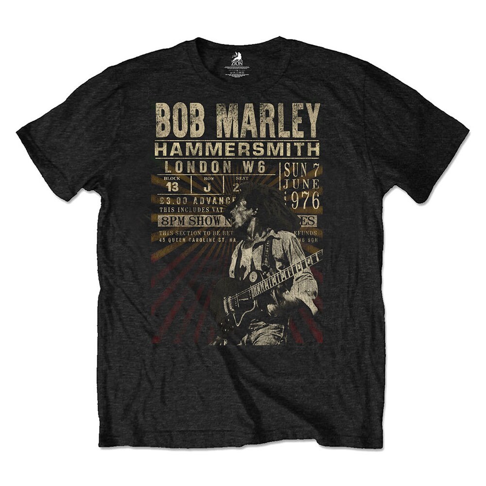 Bob Marley Unisex Eco T-Shirt: Hammersmith '76 (Small)
