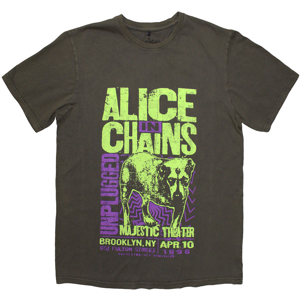 Alice In Chains Unisex T-Shirt: Unplugged Dog (Wash Collection) (XX-Large)
